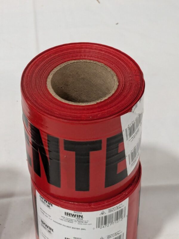 Irwin Barricade Tape: "Danger - Do Not Enter" 3"X300' Box of 4 66202