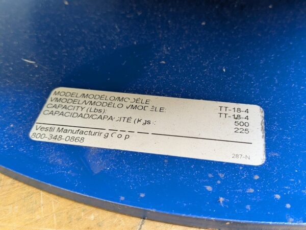 Vestil Heavy Duty Manual Turntable 18" Diameter 4" Height TT-18-4