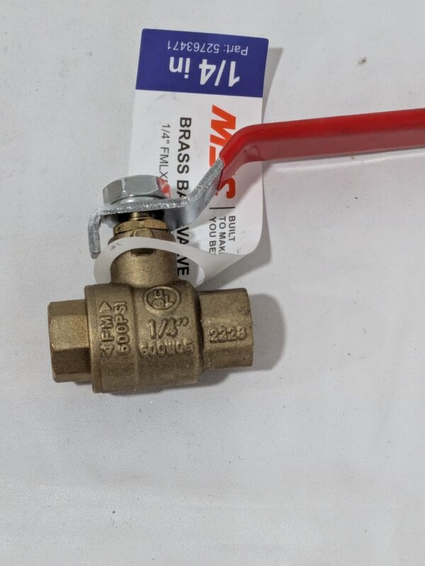 Box of 10 Full Port Manual Ball Valve: 1/4" Pipe, FNPT x FNPT 52763471