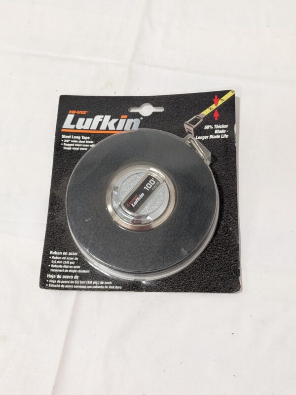 Lufkin Tape Measure: 100' Long, 3/8" Width, Yellow Blade HW226