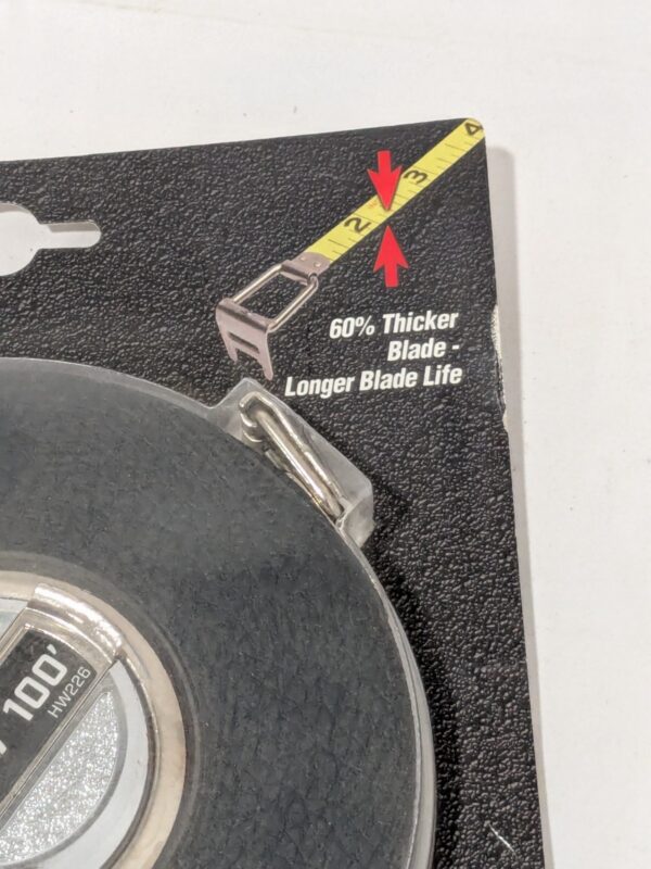 Lufkin Tape Measure: 100' Long, 3/8" Width, Yellow Blade HW226