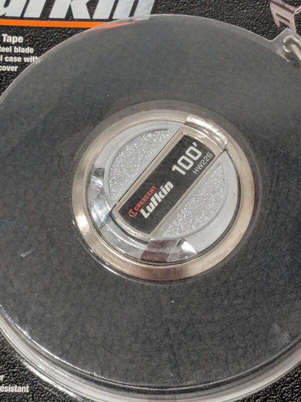 Lufkin Tape Measure: 100' Long, 3/8" Width, Yellow Blade HW226