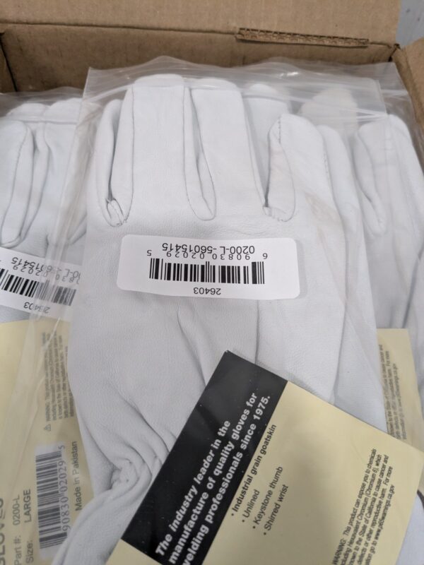 Steiner Work Gloves: Sz L, Goatskin Leather, Drivers Box of 9 Pairs 0200-L