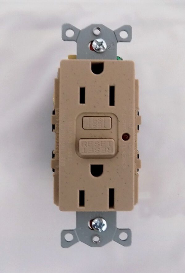 Lutron SCR-15-GFCI-MS Satin Colors 15A GFCI Electrical Socket Receptacle