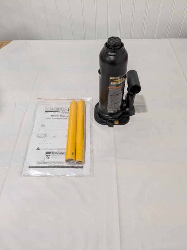 OMEGA LIFT EQUIPMENT 4 Ton Capacity Hydraulic Bottle Jack 10045W