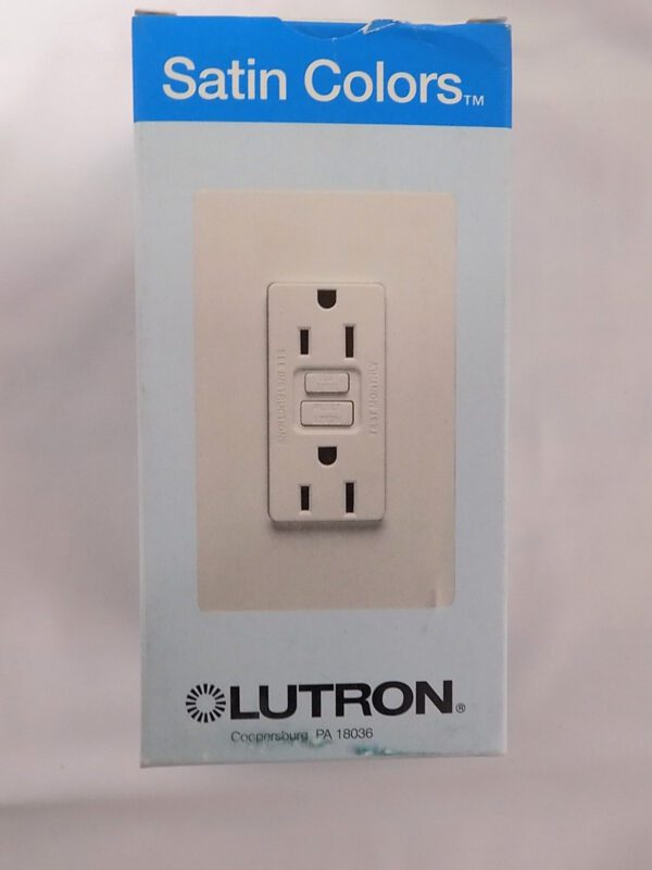 Lutron SCR-15-GFCI-MS Satin Colors 15A GFCI Electrical Socket Receptacle