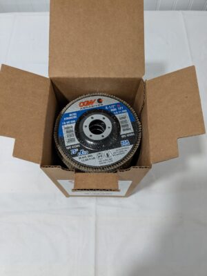 CGW Flap Disc: 4-1/2" Dia, 7/8" Hole, 60 Grit, ZA, Type 27 Box of 10 42344