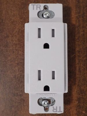 Lutron SCRS-15-TR-PD Satin Colors 15A Tamper Resistant Receptacle Palladium