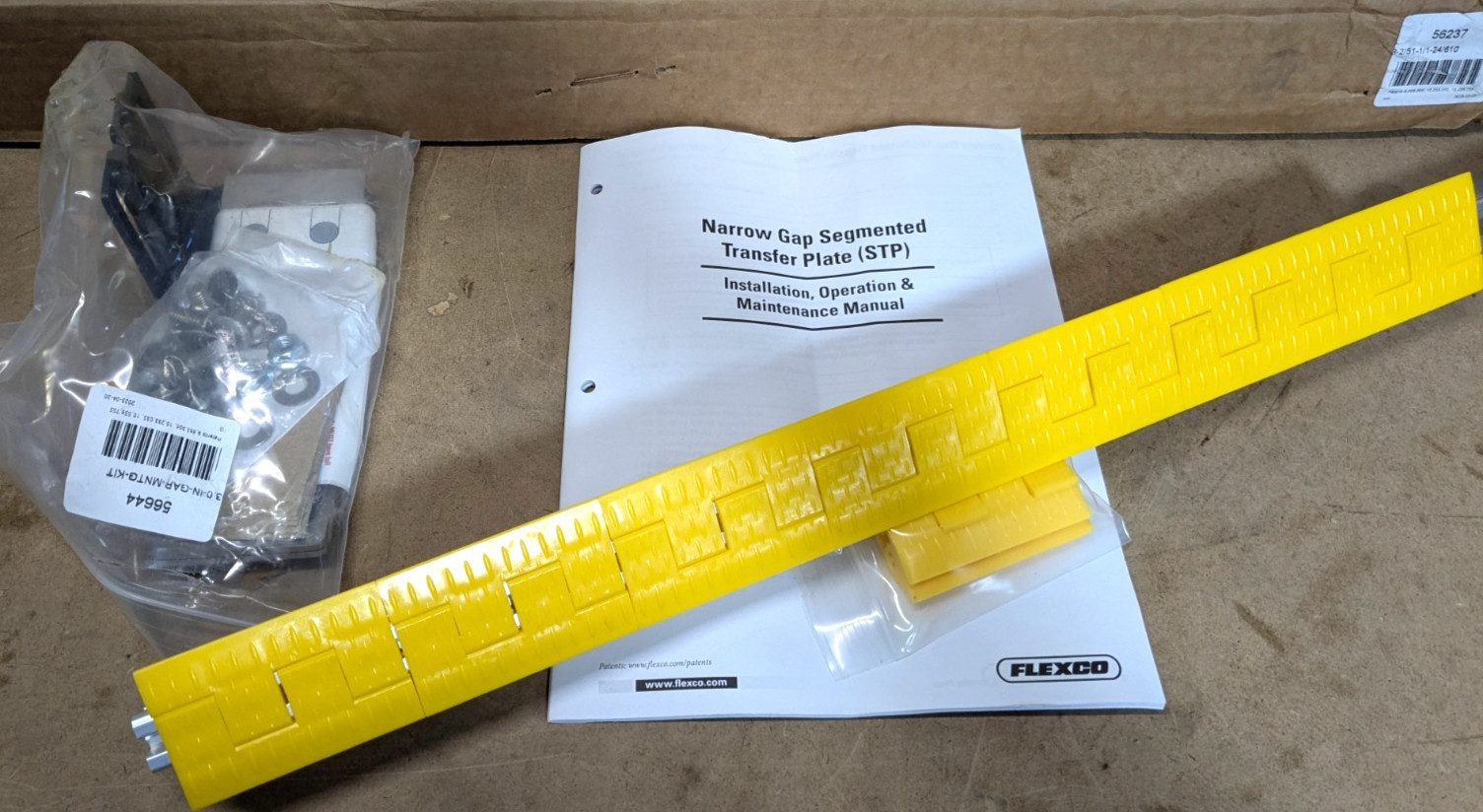 FLEXCO 2" x 24" Segmented Convetyor transfer Plate 56237 TGB-2/51-1/1-24/610