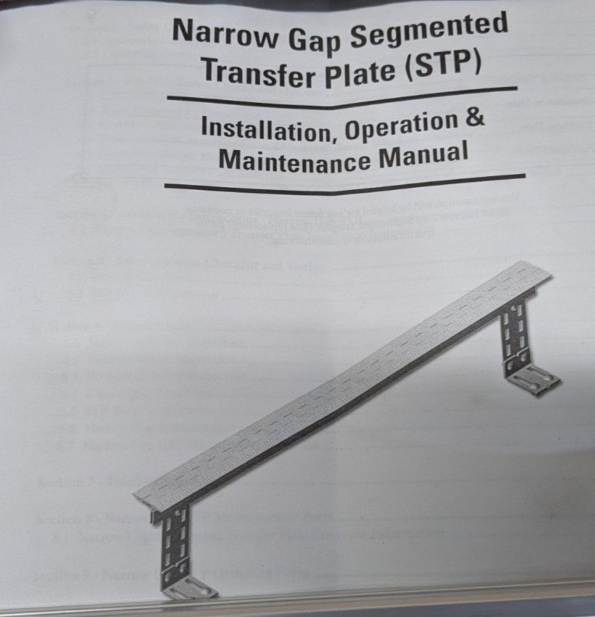 FLEXCO 2" x 24" Segmented Convetyor transfer Plate 56237 TGB-2/51-1/1-24/610