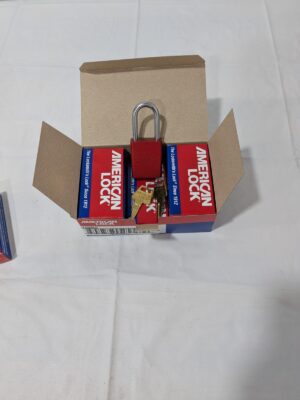 American Lock Lockout Padlock: Keyed Different, Red Box of 6 A1106RED