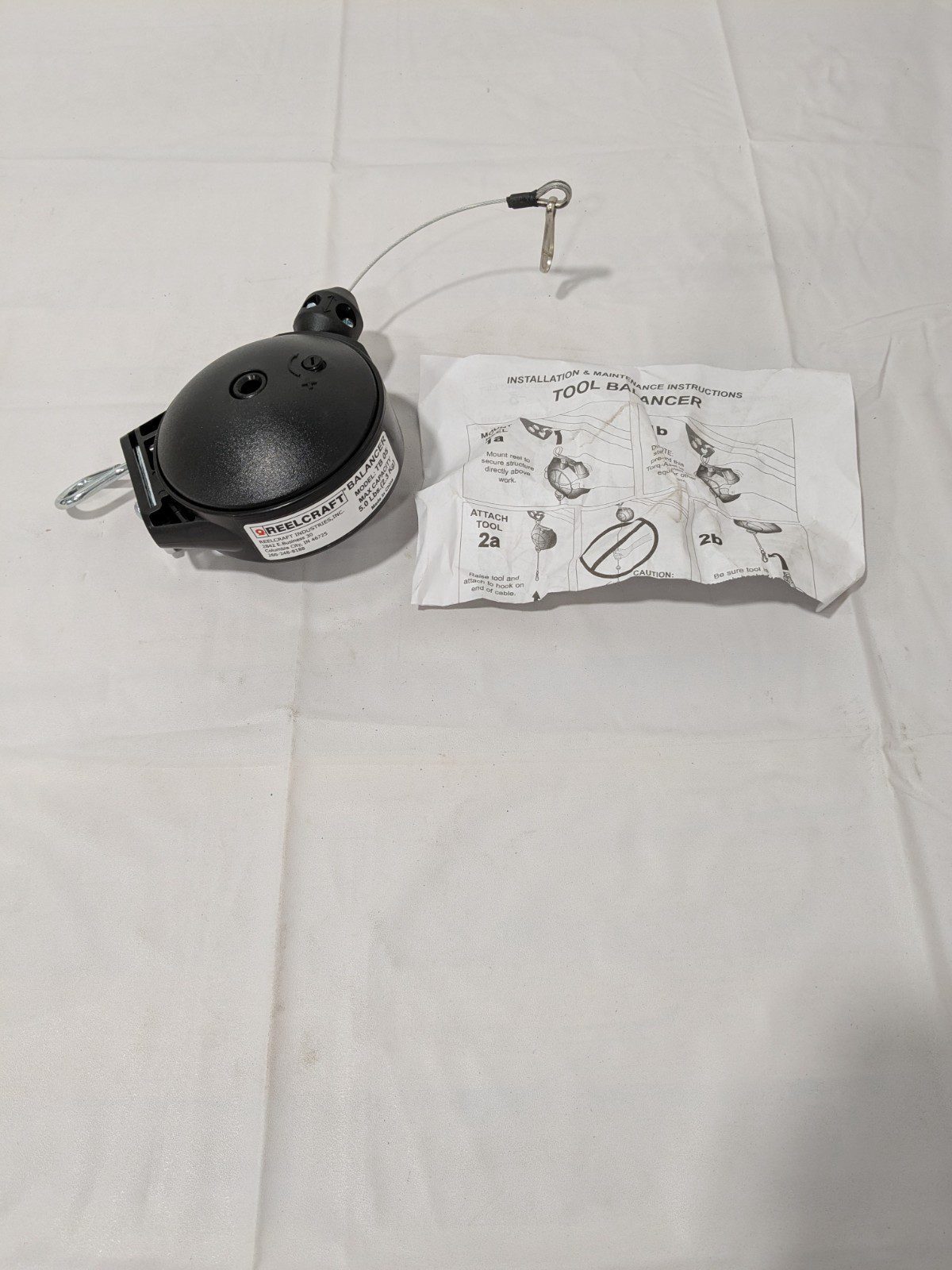 Reelcraft Tool Balancer: 5 lb Max Load, 6' Cable Length TB 05