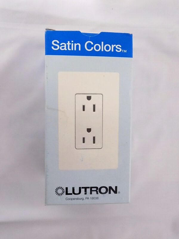 Lutron SCR-15-ST Satin Colors 15A Duplex Electrical Socket Receptacle Stone