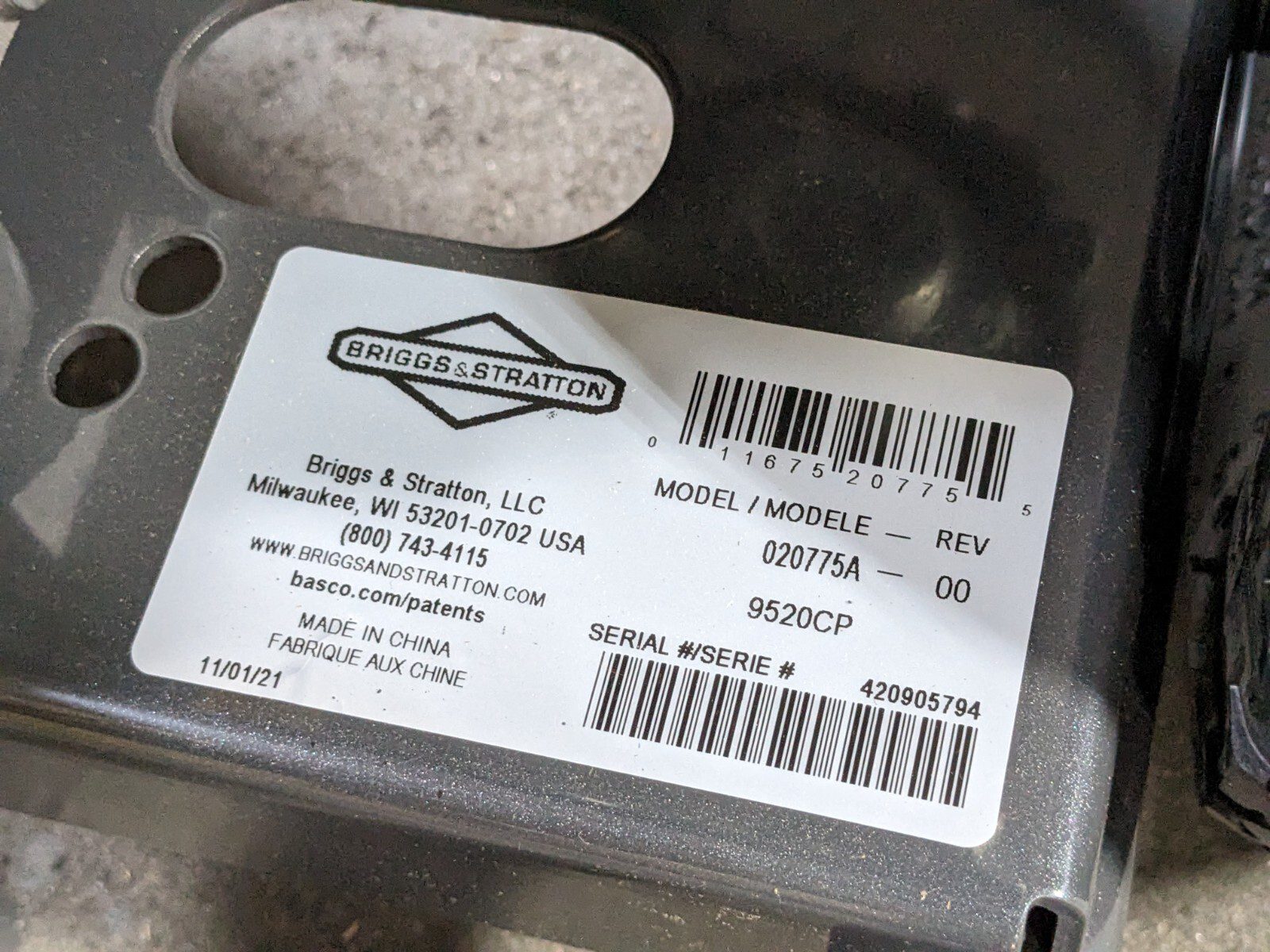 Briggs and Stratton 020775A Gas Powered Cold Water Pressure Washer 3400 PSI