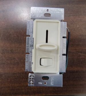 Lutron S-600P-AL Skylark 600W Single Pole Preset Dimmer w/ Rocker Switch Almond