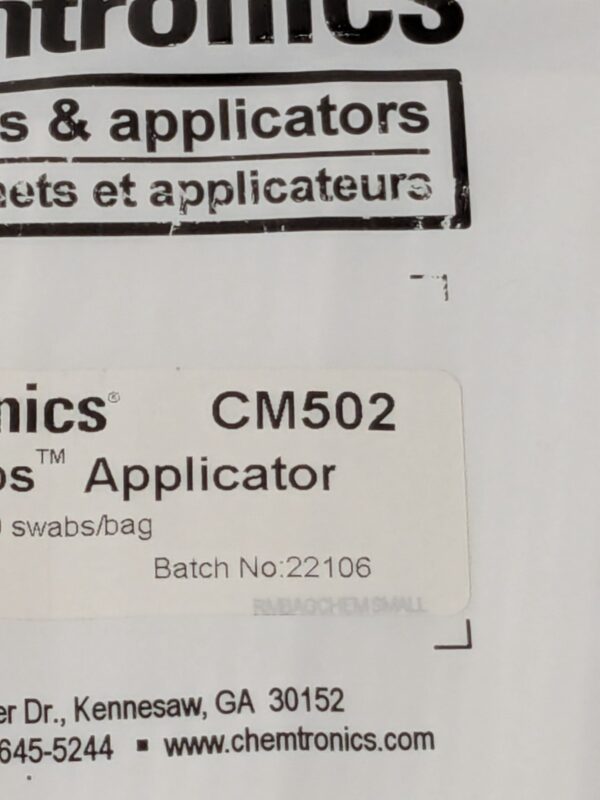 Chemtronics Swab, Single Head, 6.7" OAL, Microtip Series, 50/Pkg CM502