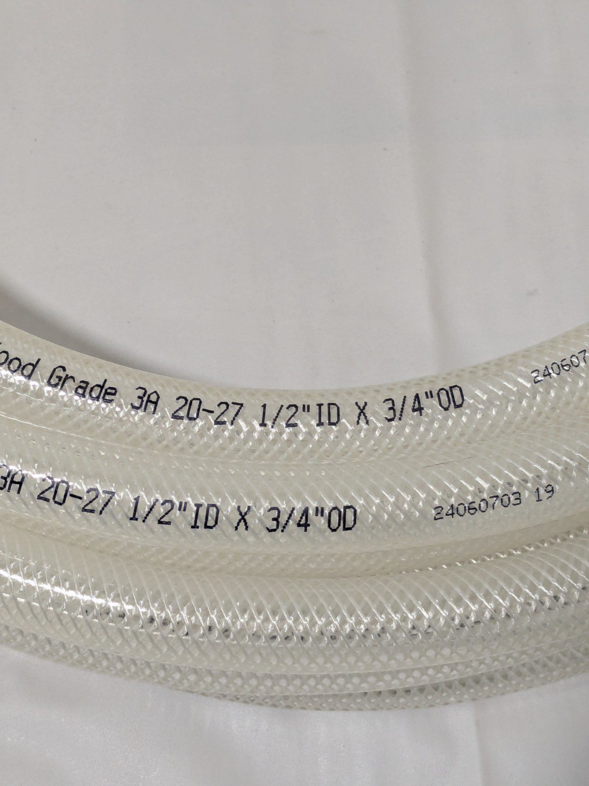 USA Industrials PVC Tube: 1/2" ID, 3/4" OD, 25' Long, Reinforced ZUSA-HT-43