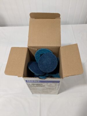 MERIT ABRASIVES Quick-Change Disc: Type S 3" Dia Box of 25 08834166321