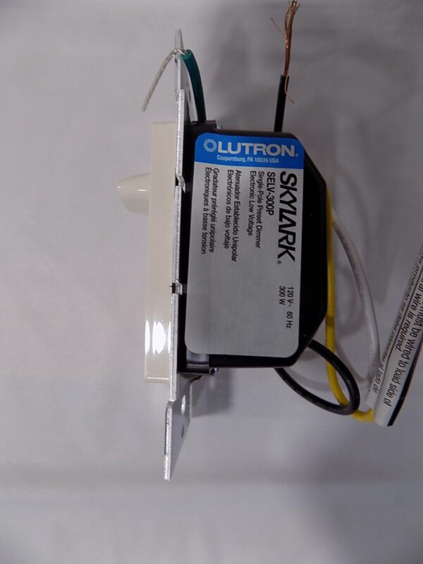 Lutron SELV-300P-LA Skylark 300W Electronic Low Voltage Preset Dimmer LT Almond