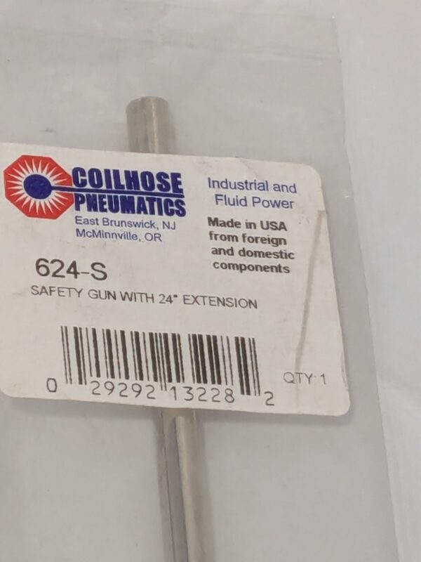COILHOSE PNEUMATICS 24" Air Blow Gun: Safety Extension Tube, Thumb Lever 624-S