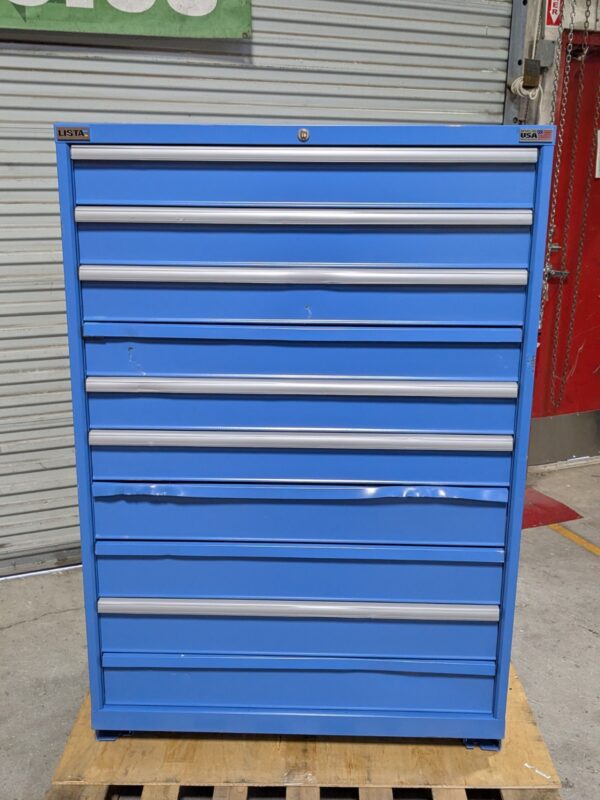 Lista Modular Storage Cabinet 10 Drawer 59 x 40 x 22 Steel Blue SCRATCH N DENT
