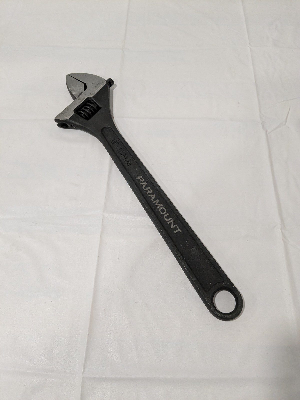 Paramount Black Oxide 18" Adjustable Wrench: 2-1/16" Jaw Capacity PAR-AP-18B