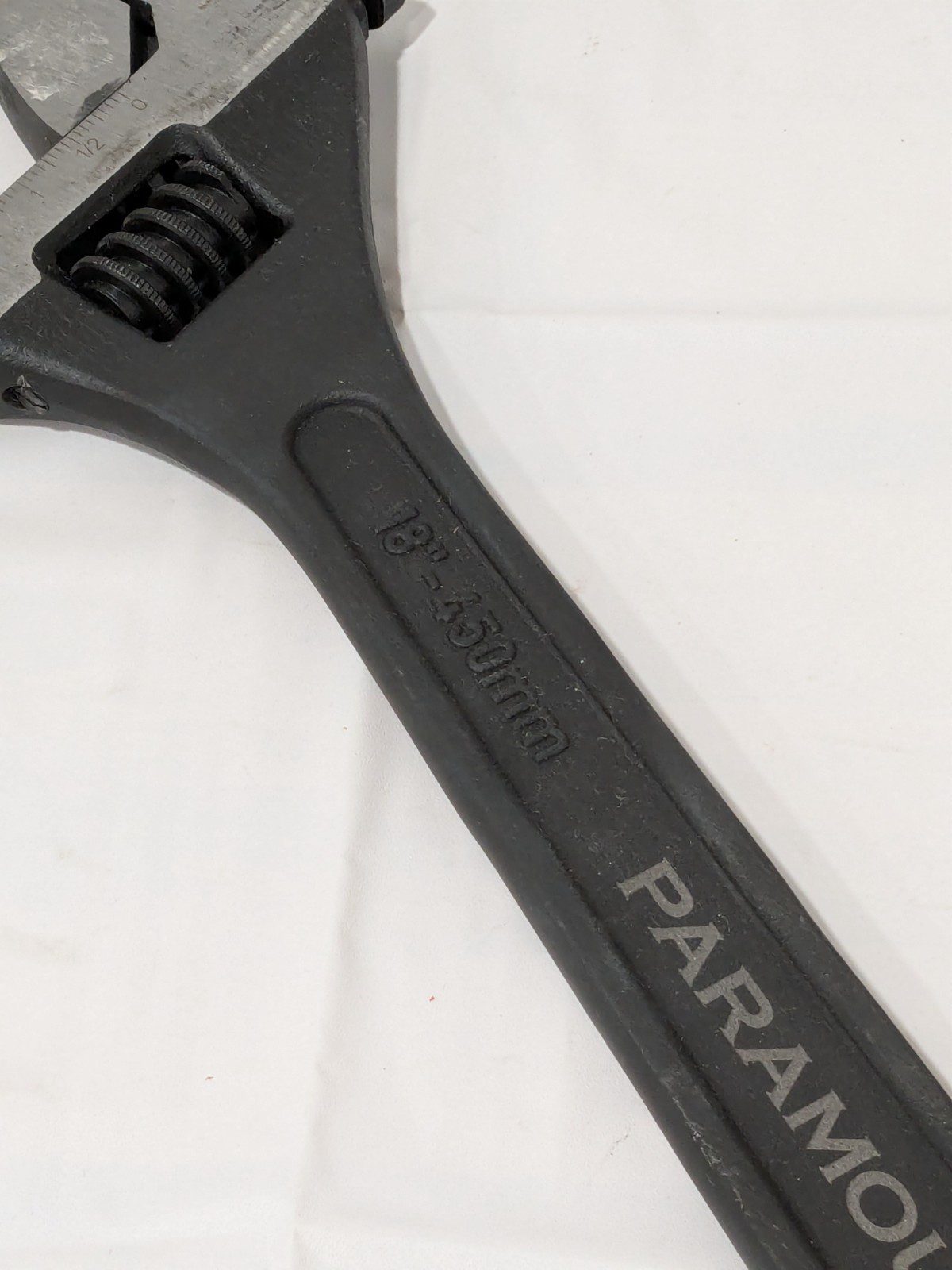 Paramount Black Oxide 18" Adjustable Wrench: 2-1/16" Jaw Capacity PAR-AP-18B
