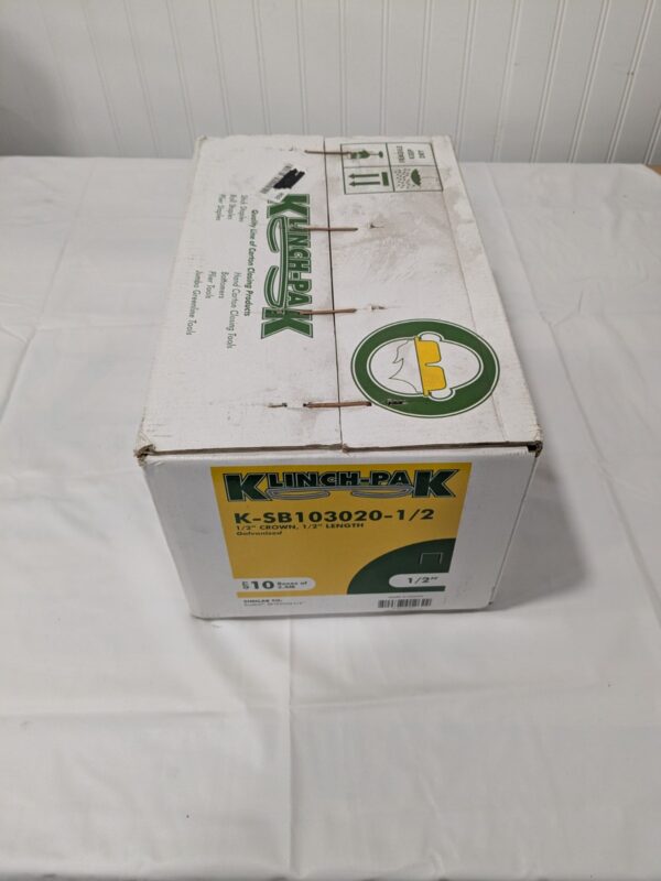 KLINCH-PAK Narrow Crown Construction Staple 1/2" X1/2" Box of 24000 K-SB103020