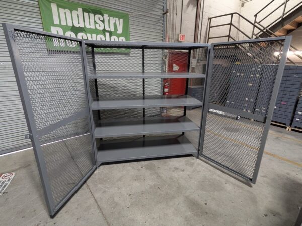 Little Giant Vented Storage Locker 3-Shelf 13 Ga. Welded Steel 78" x 72" x 33"