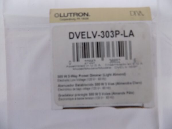 Lutron DVELV-303P-LA Diva 300W Electronic Low Voltage 3-Way Dimmer Almond